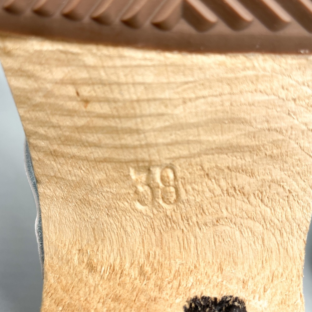 Lotta From Stockholm Womens 38 7.5 White Leather Classic Swedish Clogs Wood Heel - Picture 12 of 12